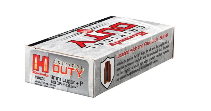 buy Hornady 90225LE 9mm+P 135 gr FlexLock Critical Duty 50ct box