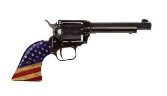 Buy Heritage Manufacturing Mfg RR2B4GOLDUSA Rough Rider .22 LR 4.75 6rd Black Rec Barrel Gold USA Flag Wood Grips Online