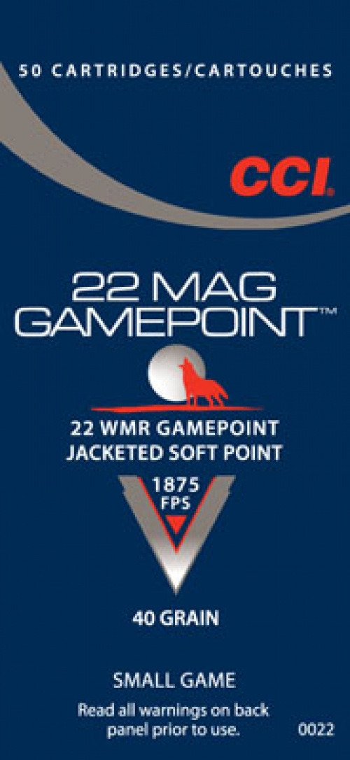 Buy CCI 22 Winchester Magnum Rimfire 40 Grain Gamepoint Online