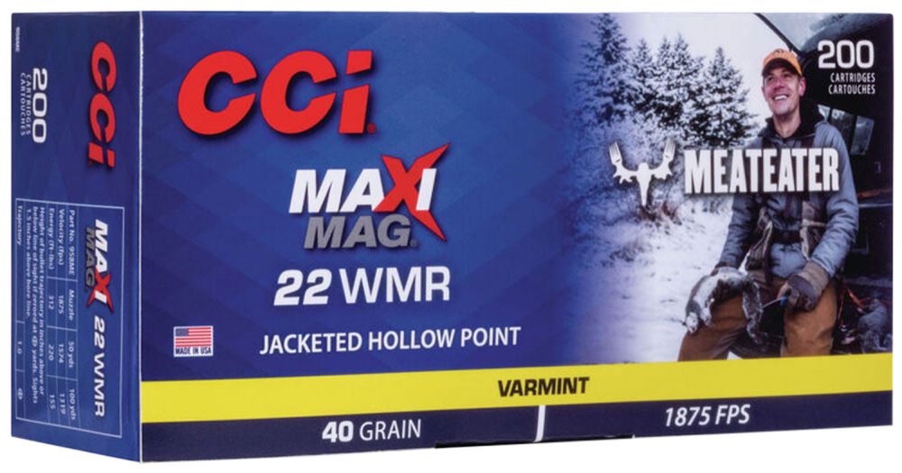 Buy CCI Meat Eater .22 WMR 40gr JHP 200rd Online