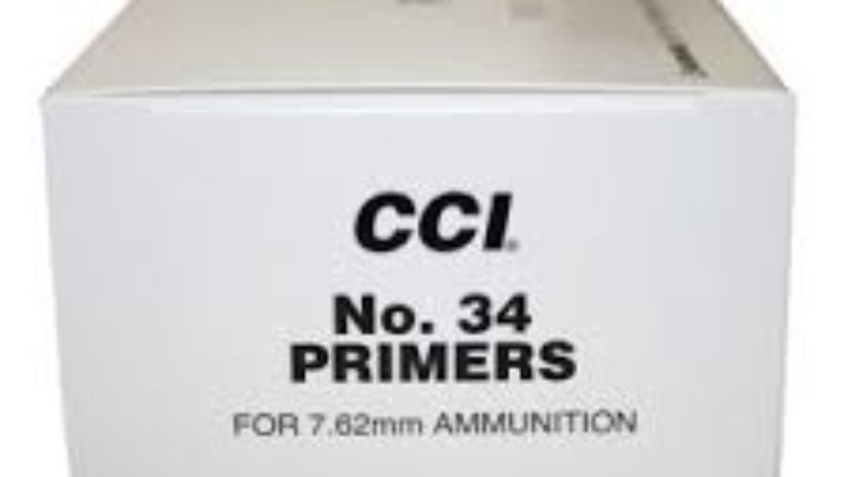 CCI Large Rifle 7.62mm NATO-Spec Military Primers #34 Box of 1000 (10 Trays of 100)