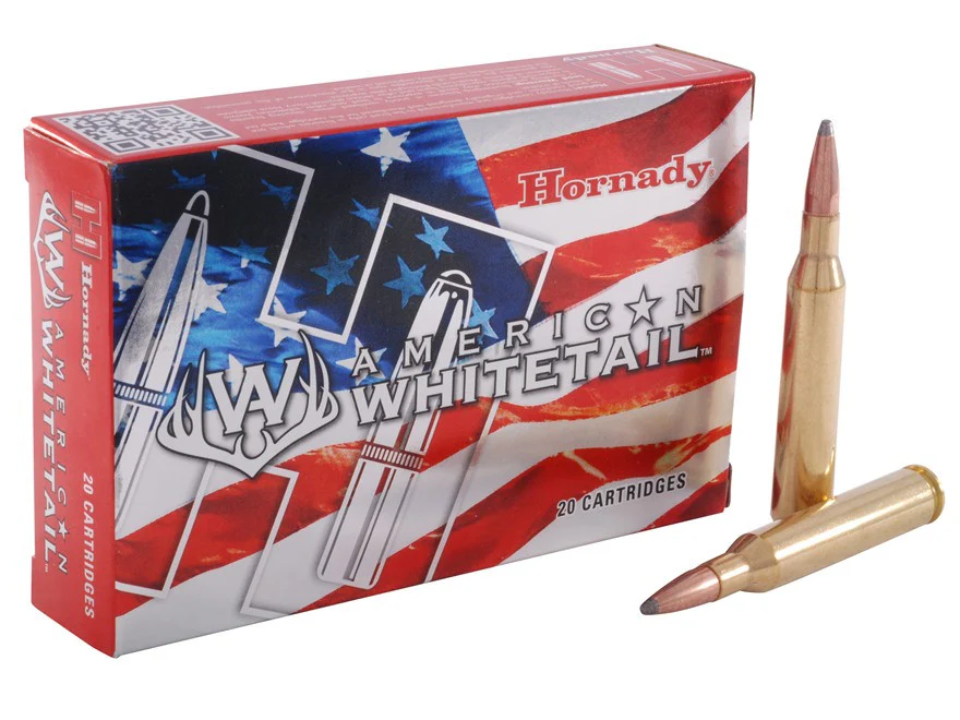 Hornady American Whitetail Ammunition 25-06 Remington 117 Grain Interlock Spire Point Boat Tail Box of 20