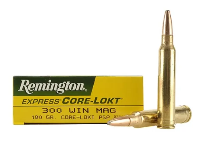 Remington Core-Lokt Ammunition 300 Winchester Magnum 180 Grain Core-Lokt Pointed Soft Point Box of 20