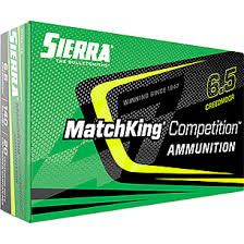 Sierra MatchKing Competition Ammunition 6.5 Creedmoor 140 Grain Hollow Point Boat Tail Box of 20