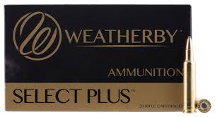 Weatherby Select Plus Ammunition 257 Weatherby Magnum 120 Grain Nosler Partition Box of 20