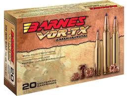 Barnes VOR-TX Ammunition 300 Weatherby Magnum 180 Grain TTSX Polymer Tipped Spitzer Boat Tail Lead-Free Box of 20