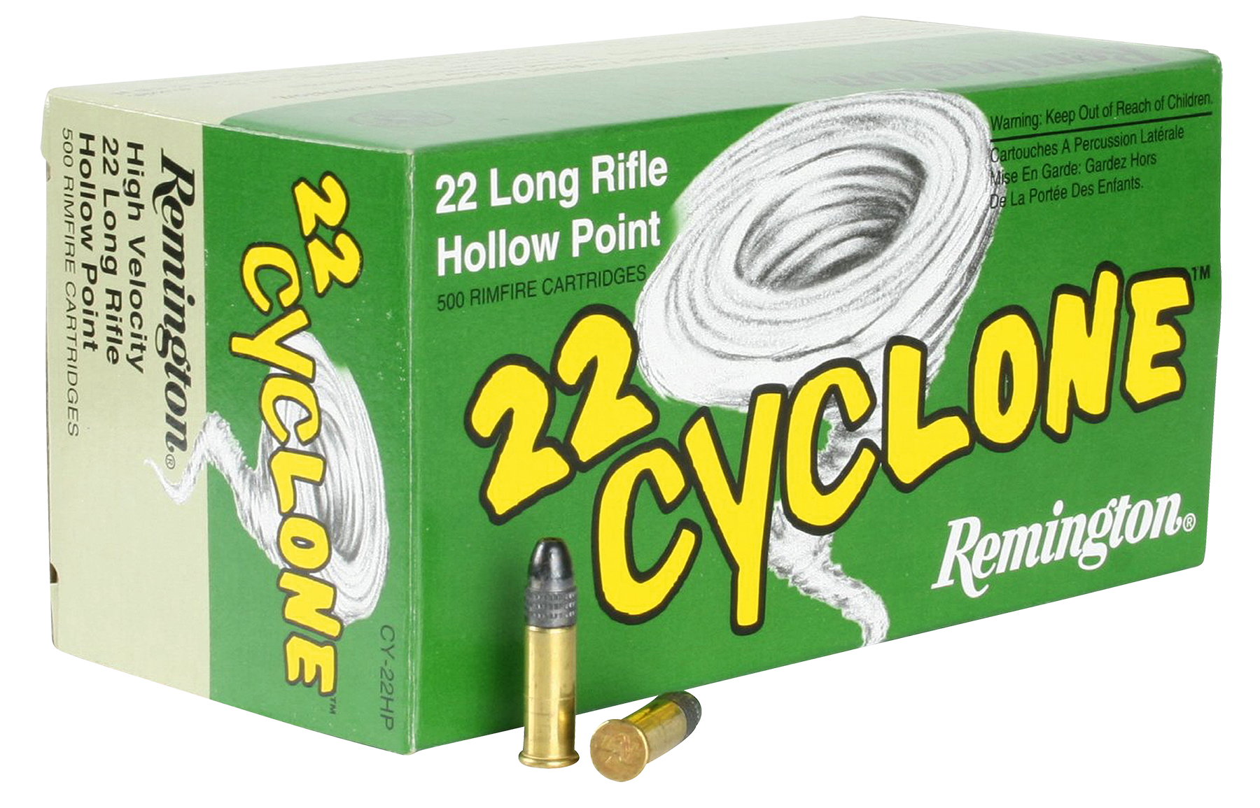 Remington Cyclone Ammunition 22 Long Rifle 36 Grain Lead Hollow Point Box of 50