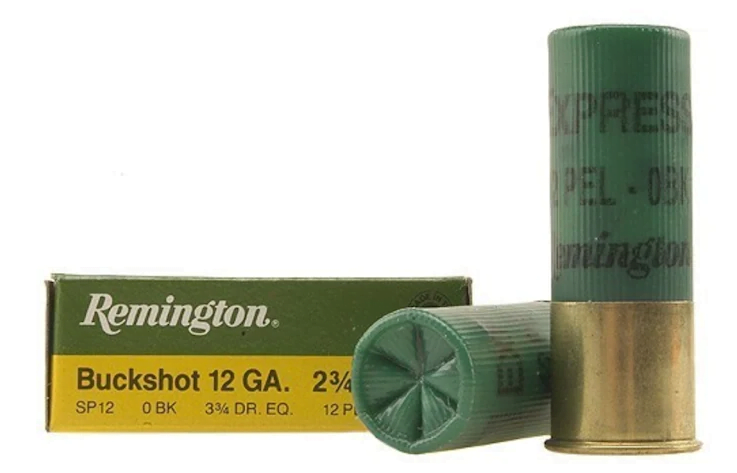 Remington Express Ammunition 12 Gauge 2-3/4" 0 Buckshot 12 Pellets Box of 5