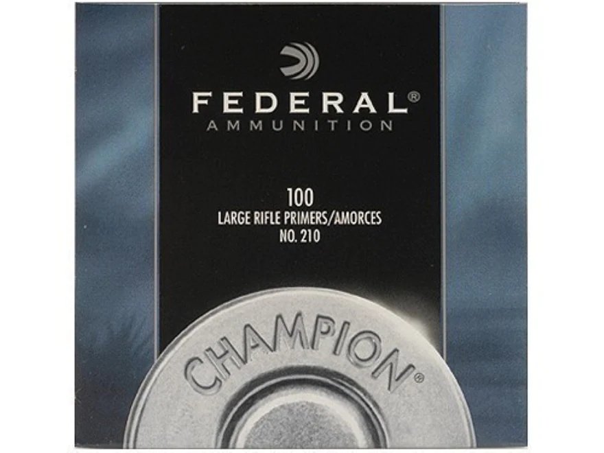 Federal Large Rifle Primers #210 Box of 1000 (10 Trays of 100)