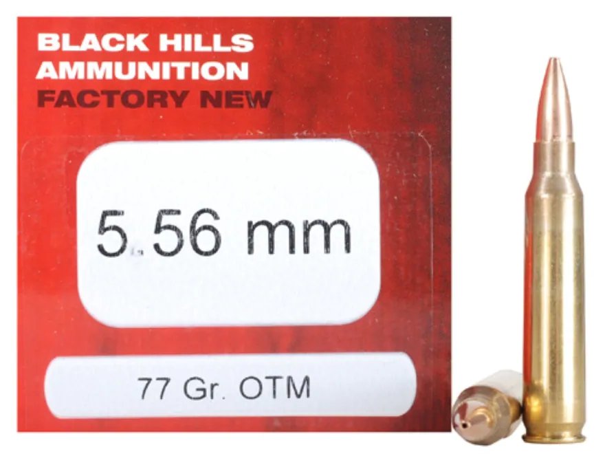 Black Hills Ammunition 5.56x45mm NATO 77 Grain Sierra MatchKing Hollow Point