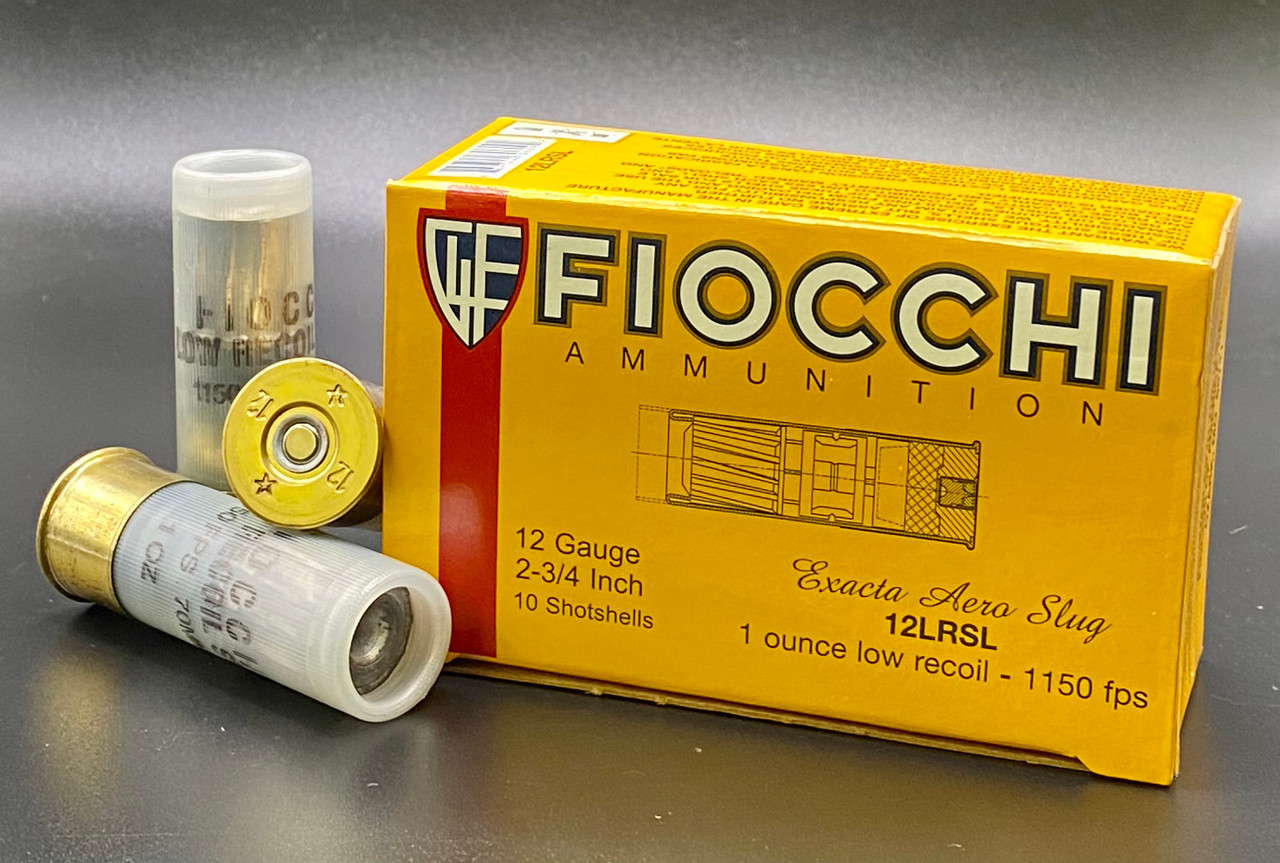 Fiocchi Low Recoil Ammunition 12 Gauge 2-3/4" 1 oz Aero Slug