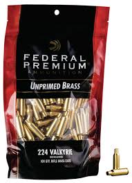 Gold Medal Rifle Brass 224 Valkyrie Unprimed Bagged Brass