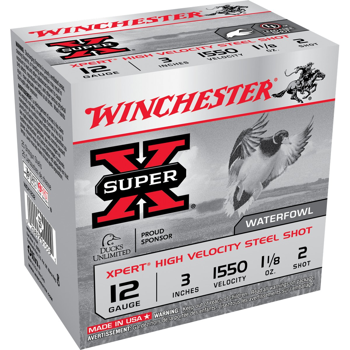 Winchester Xpert Steel 12 Gauge 3" 1-1/8oz. #2 Shot, 25 Round Box
